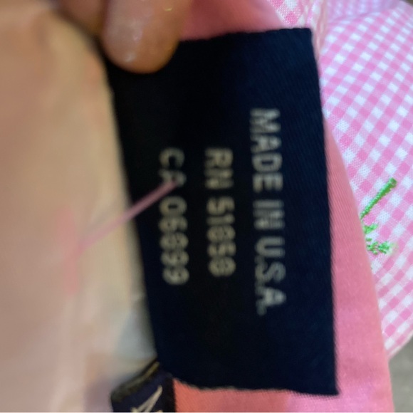 VTG Lilys of Beverely Hills women’s vest sz M pink gingham w palm tree zip front - Picture 6 of 6